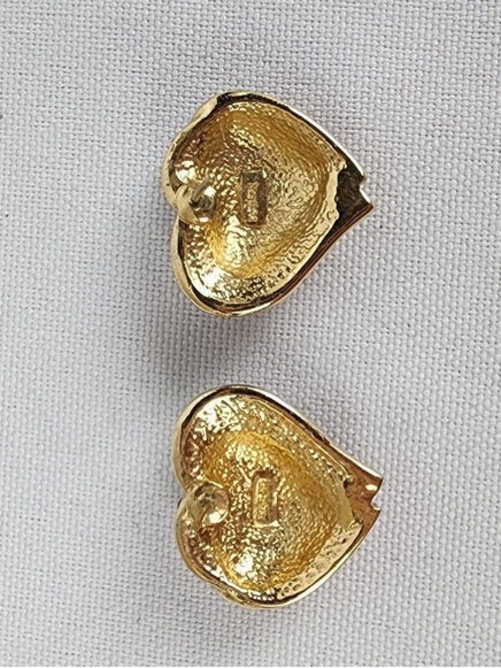 Gold-Tone Red and Clear Crystal Stud Earrings - Picture 3 of 4